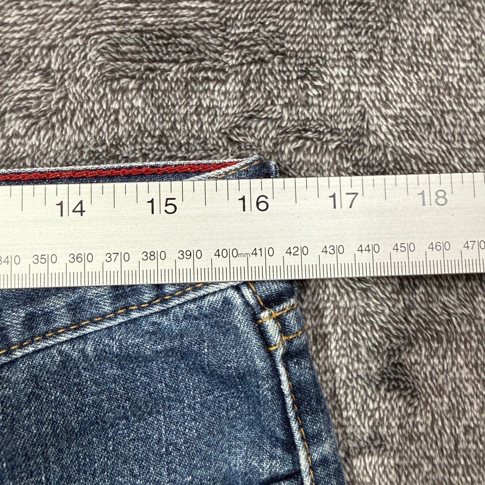 Abercrombie & Fitch 1892 Vintage Bootcut Jeans Indigo Blue Button Fly Size 6 - Picture 8 of 11